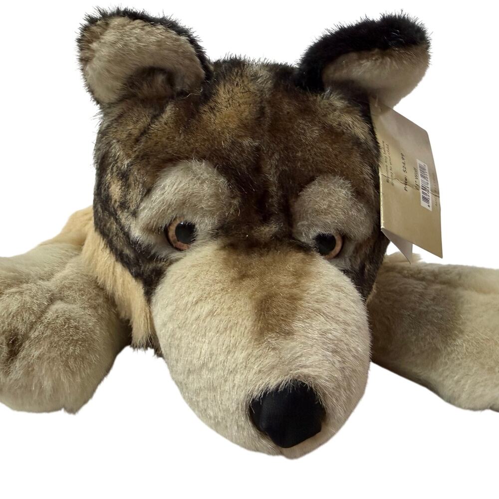 JAAG Yellowstone General Store 21" Wolf Plush Laying Stuffed Animal NWT 2011